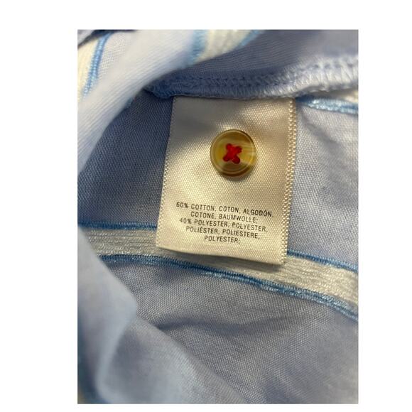 Anthropologie Building 18 Blue Striped South Seas Tunic Shirt with Tie Size 12 - Picture 7 of 9